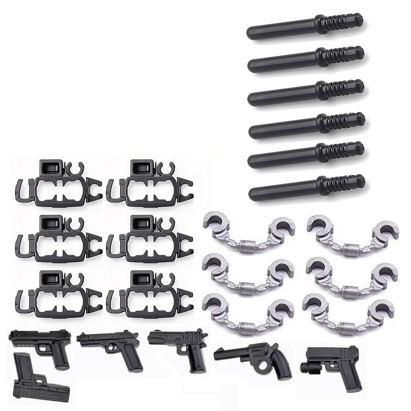 6 PCS/SET Borgol Polisi Kota A - Lego Set Creator ulasan dan harga